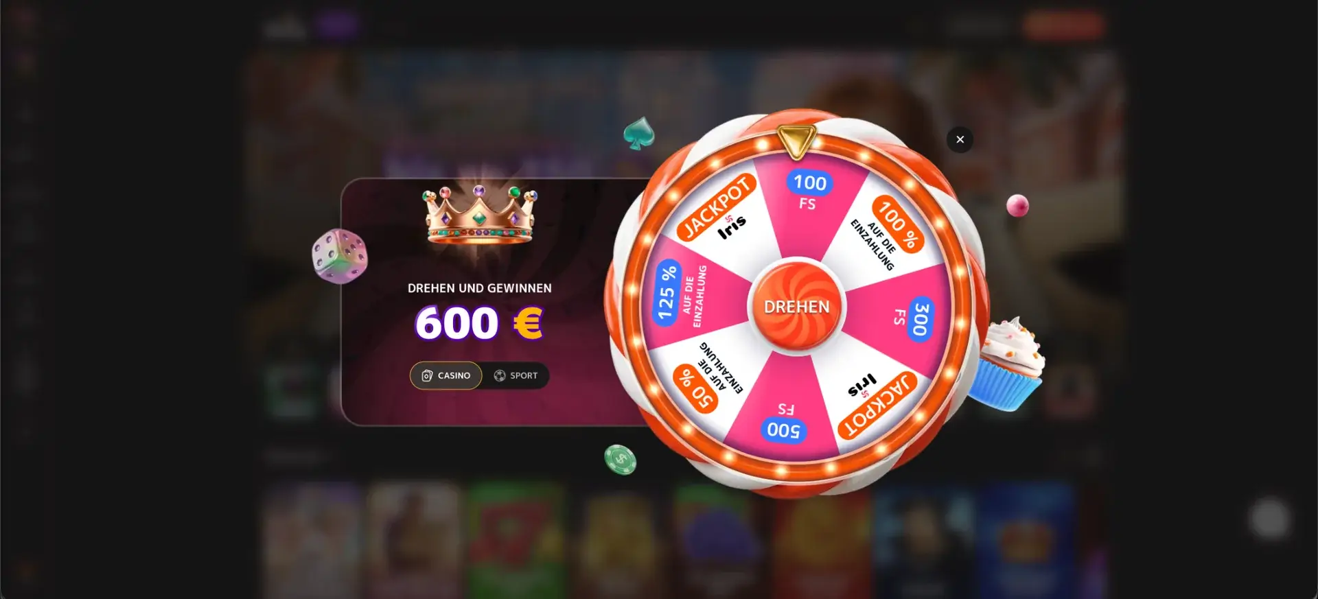 Glücksrad von Iris Casino