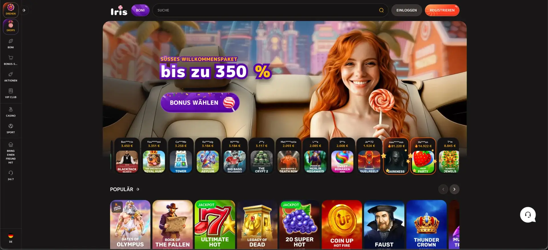 Iris Casino für Spieler aus Deutschland